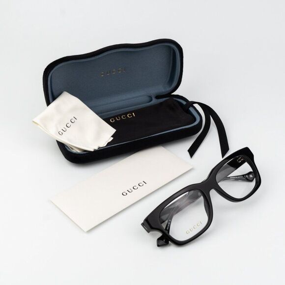 Gucci Men Eyeglasses Black Square GG1731O 001 BRAND NEW - Picture 10 of 11